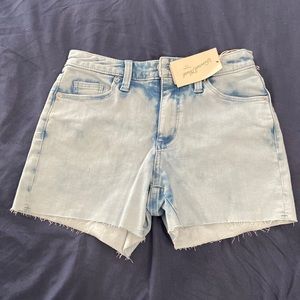 Light blue denim shorts